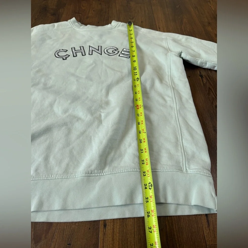 Change Embroidered Crewneck Sweatshirt - Pastel Mint Green